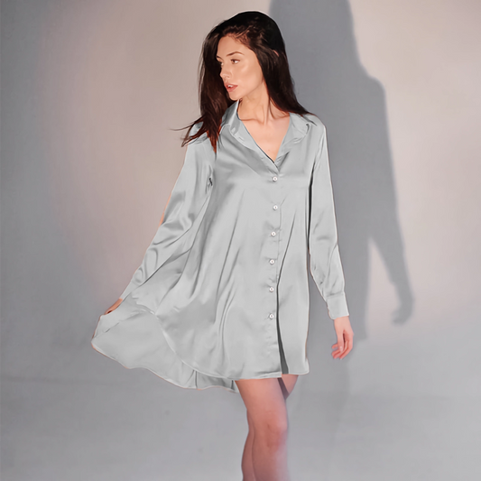 Robe de nuit ample en soie pour femme