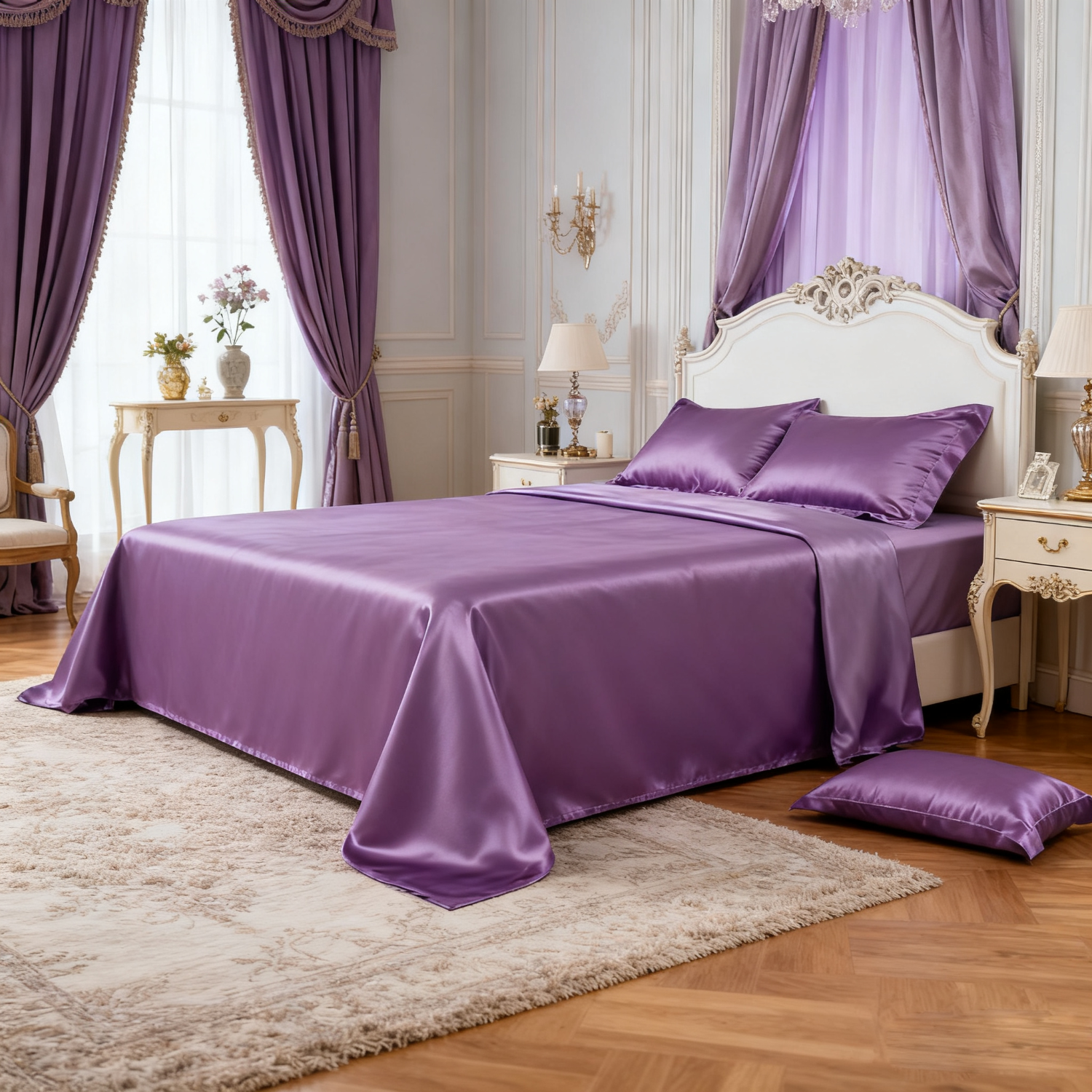 19 Momme Drap plat en soie