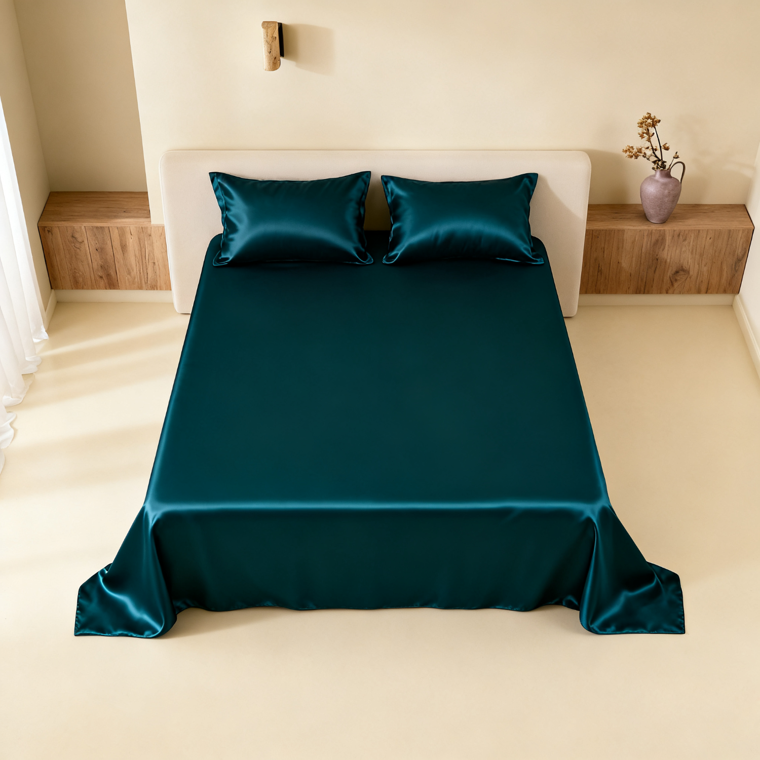 19 Momme Drap plat en soie