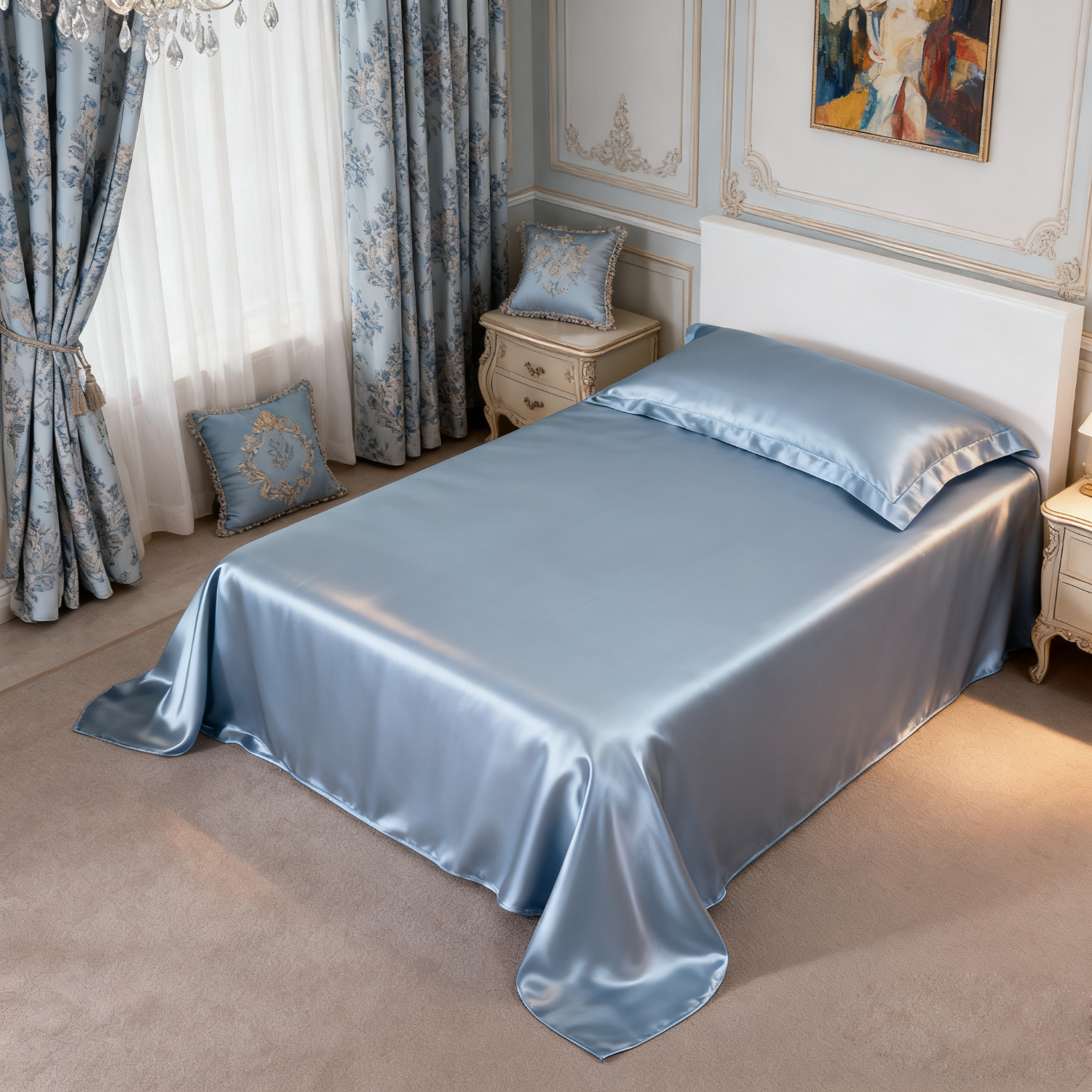 19 Momme Drap plat en soie