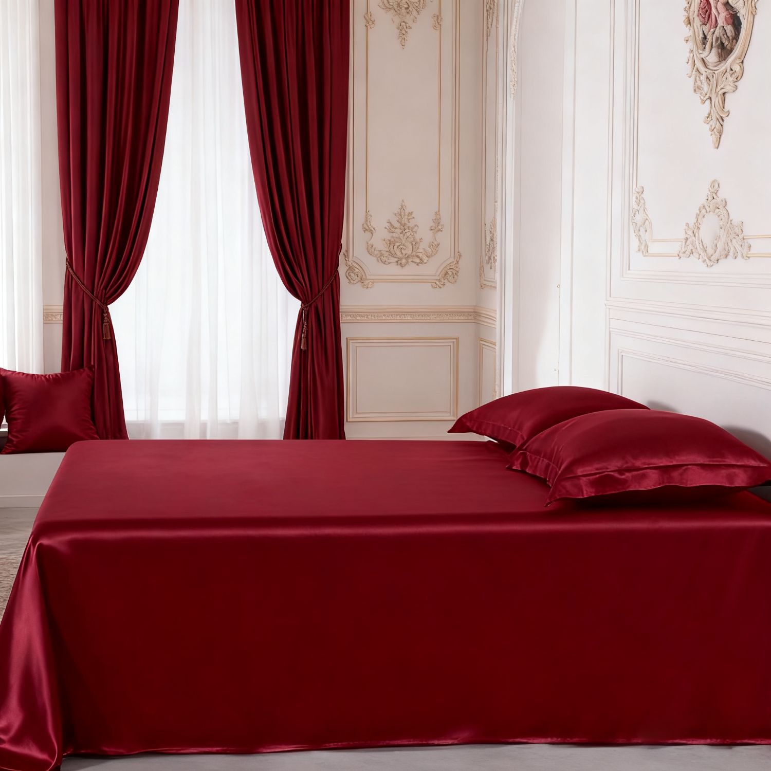 19 Momme Drap plat en soie