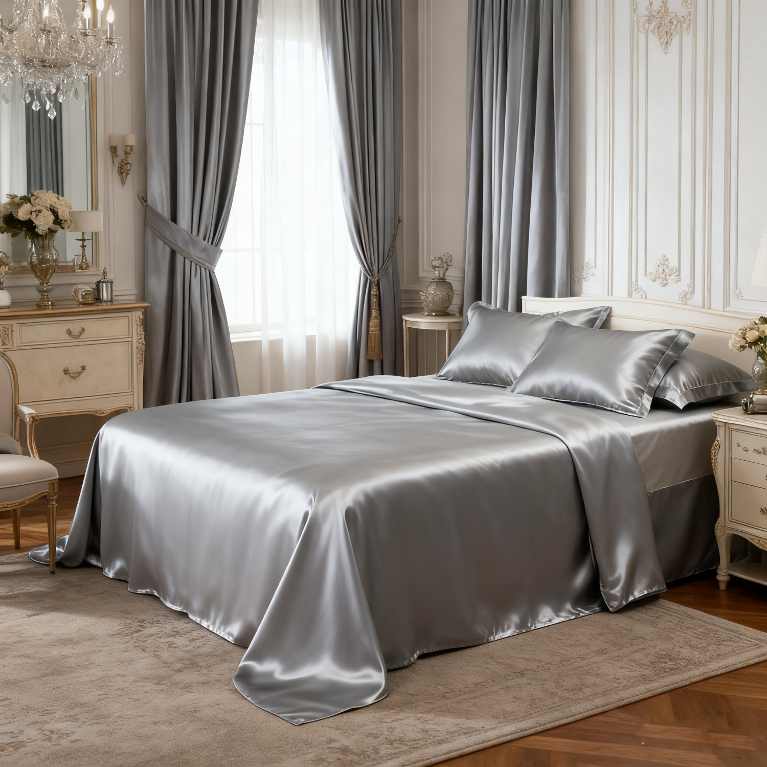 19 Momme Drap plat en soie