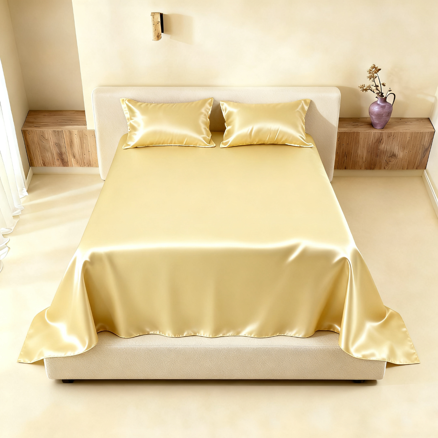 19 Momme Drap plat en soie