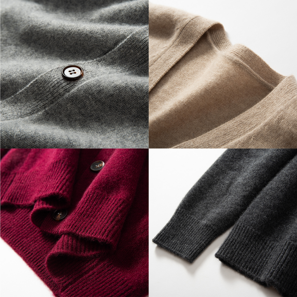 Pull Cardigan Homme V Cachemire