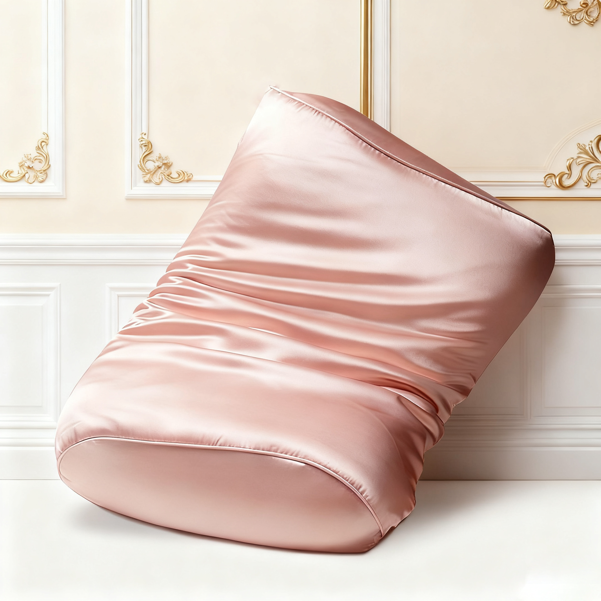 22 MOMME Oreiller en latex de soie style de massage du cou anti-acarien