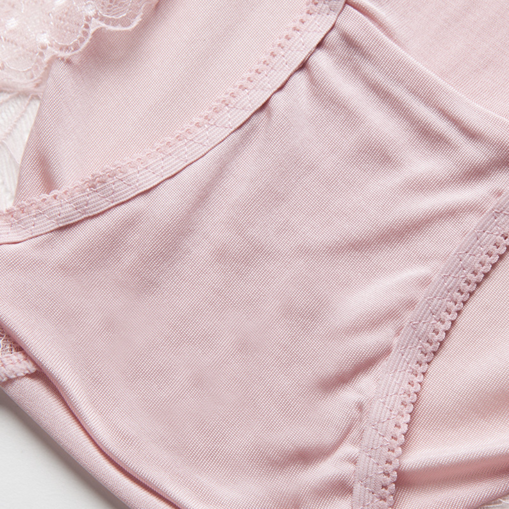 Culotte en Soie à Dentelle Taille Haute Femme