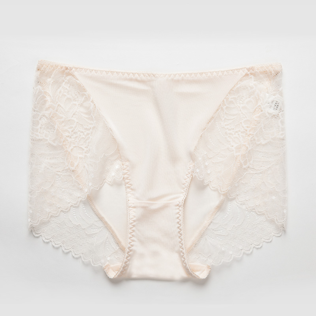 Culotte en Soie à Dentelle Taille Haute Femme