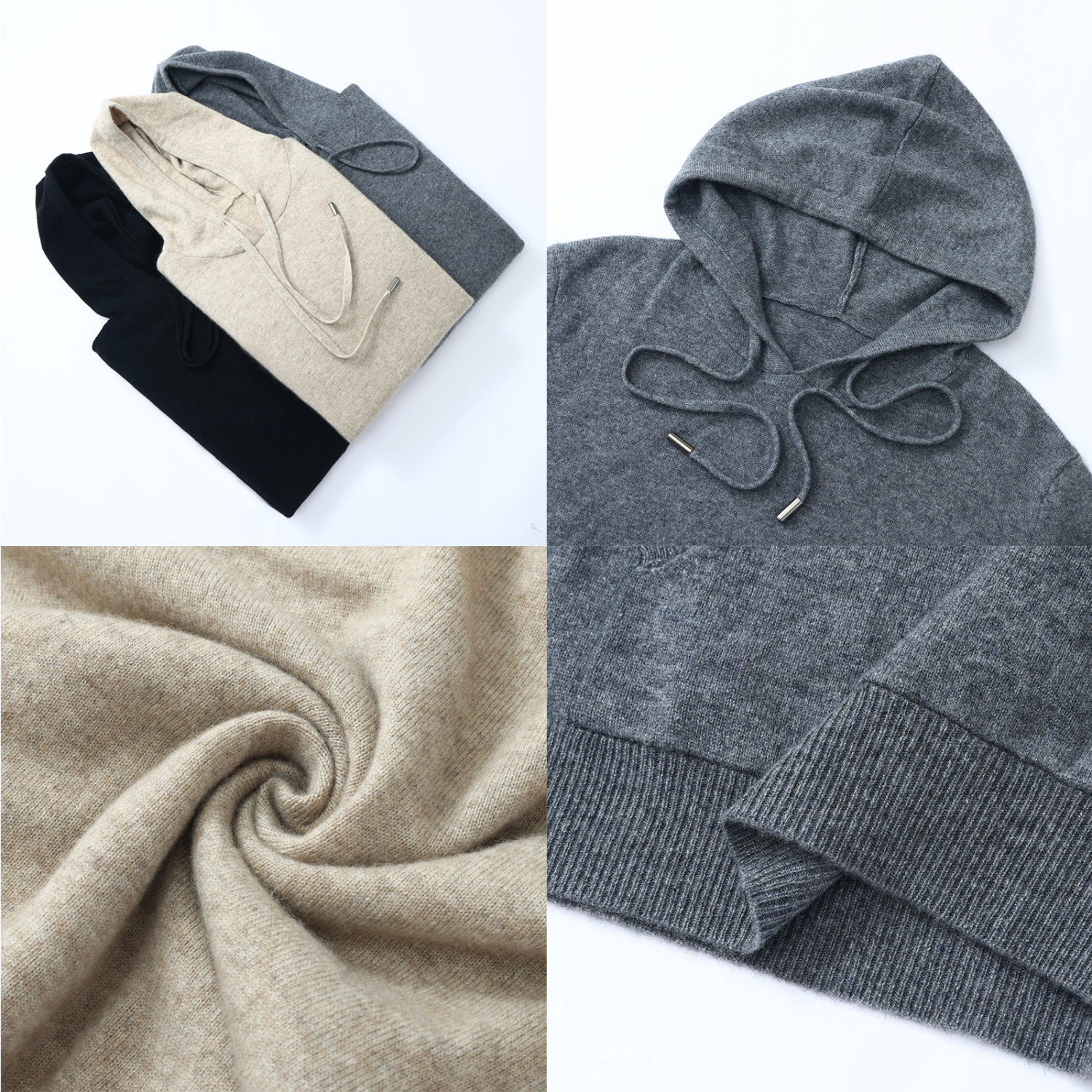 Sweat Homme à Capuche en Cachemire