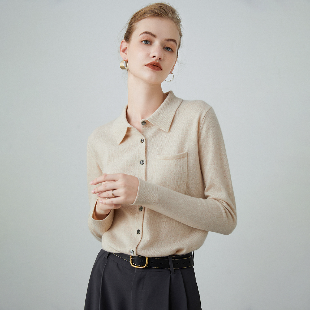 Pull Cachemire Col Polo