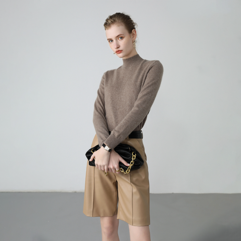 Pull Col Montant en Cachemire