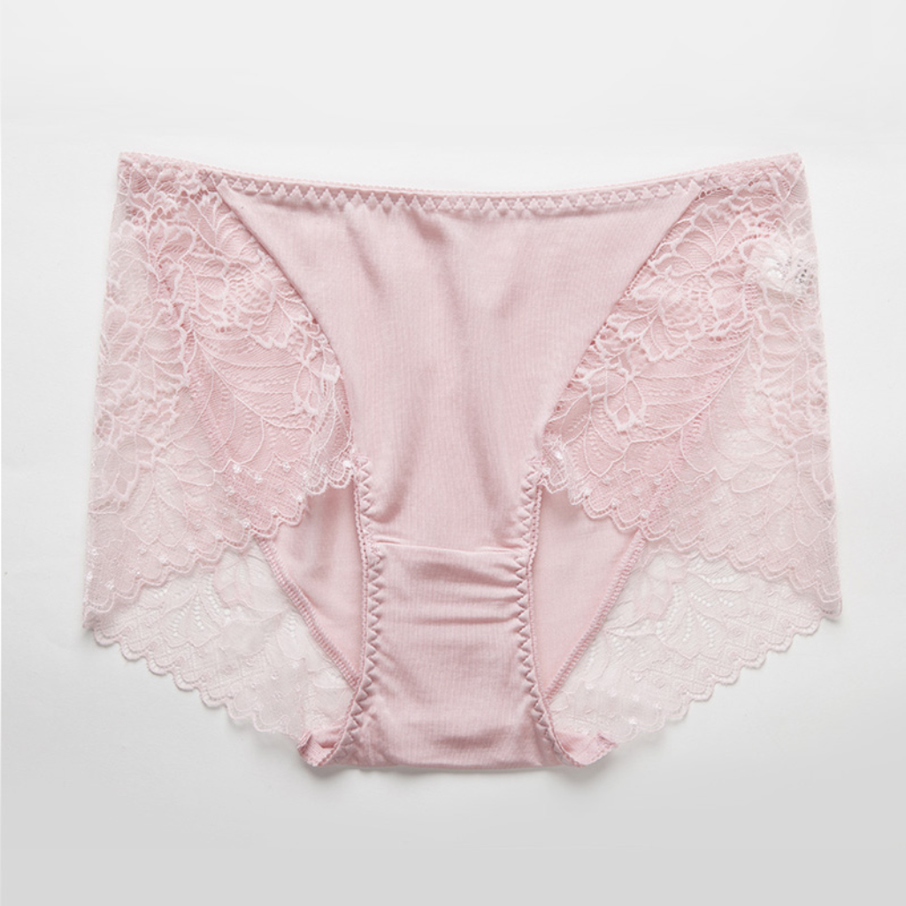 Culotte en Soie à Dentelle Taille Haute Femme