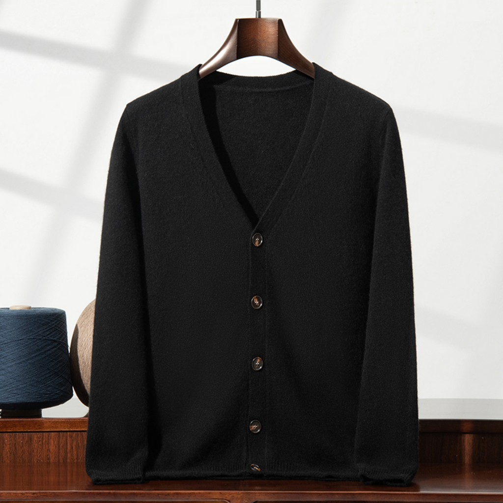 Pull Cardigan Homme V Cachemire