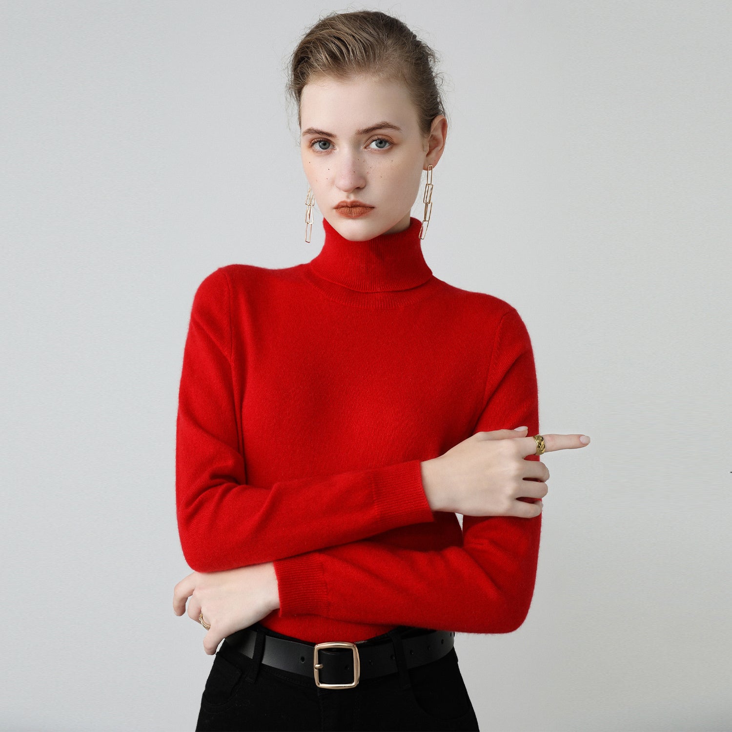 Pull Col Roulé en Cachemire