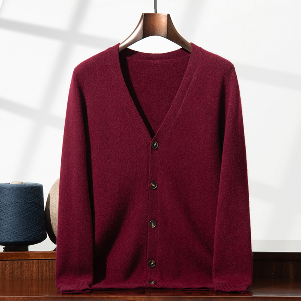 Pull Cardigan Homme V Cachemire