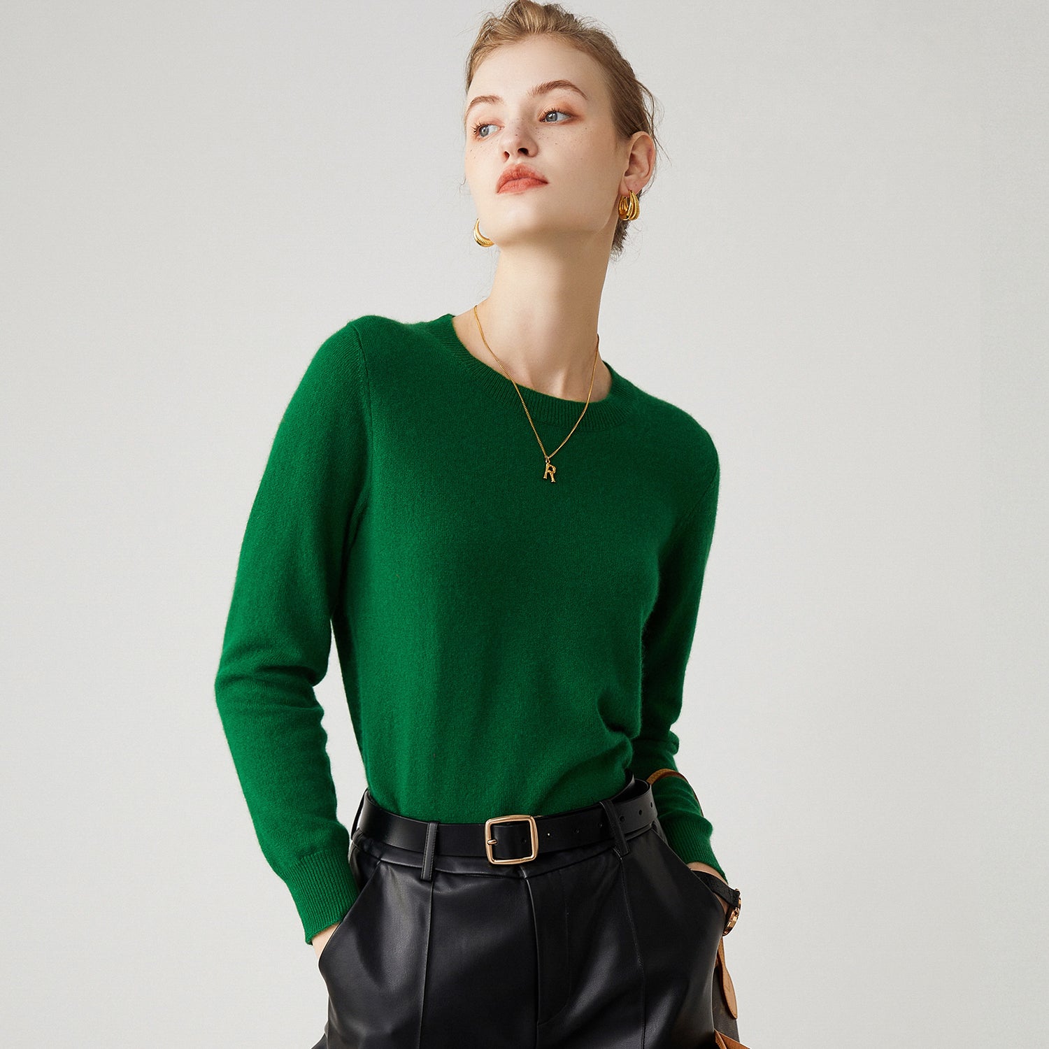 Pull Femme Col Rond en Cachemire