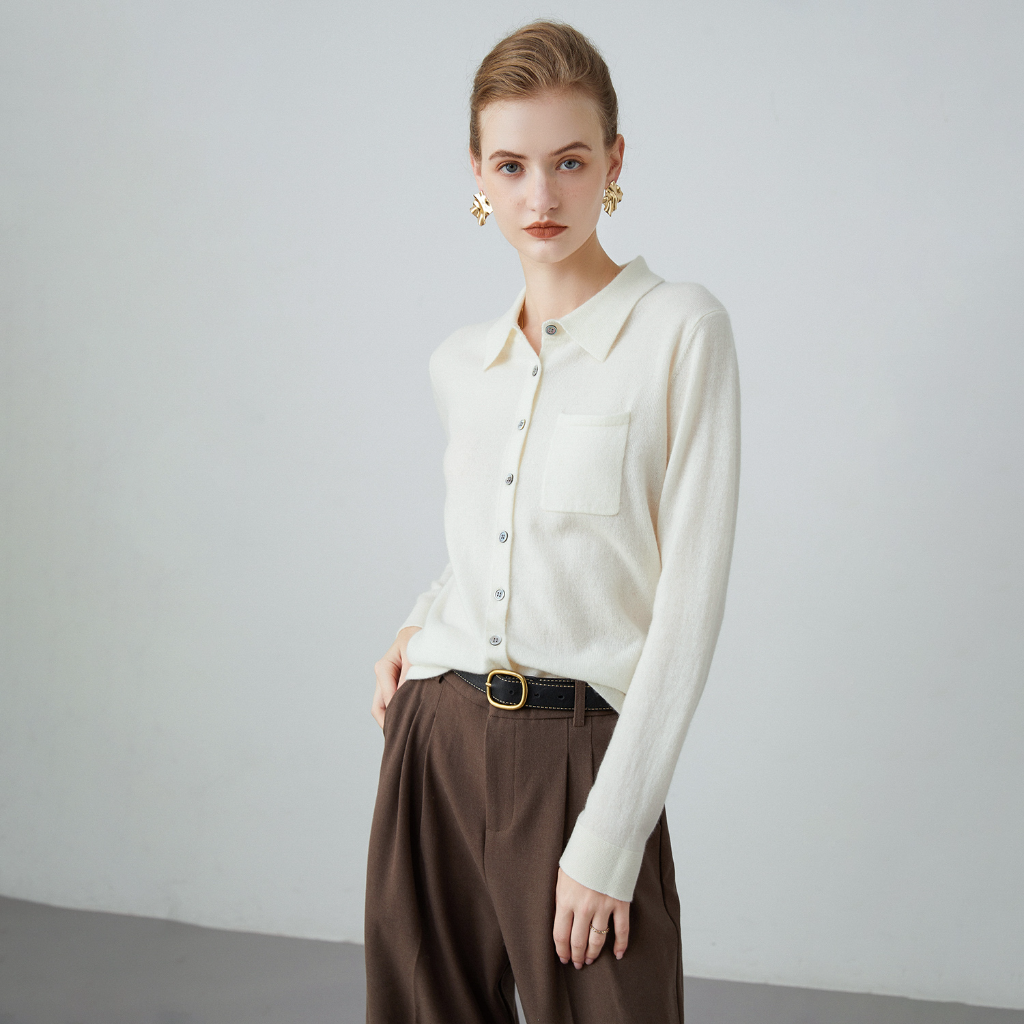 Pull Cachemire Col Polo