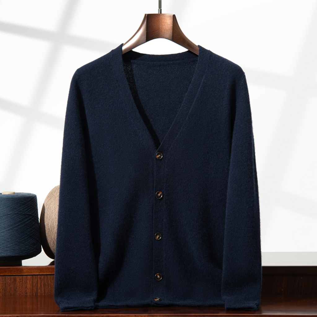 Pull Cardigan Homme V Cachemire