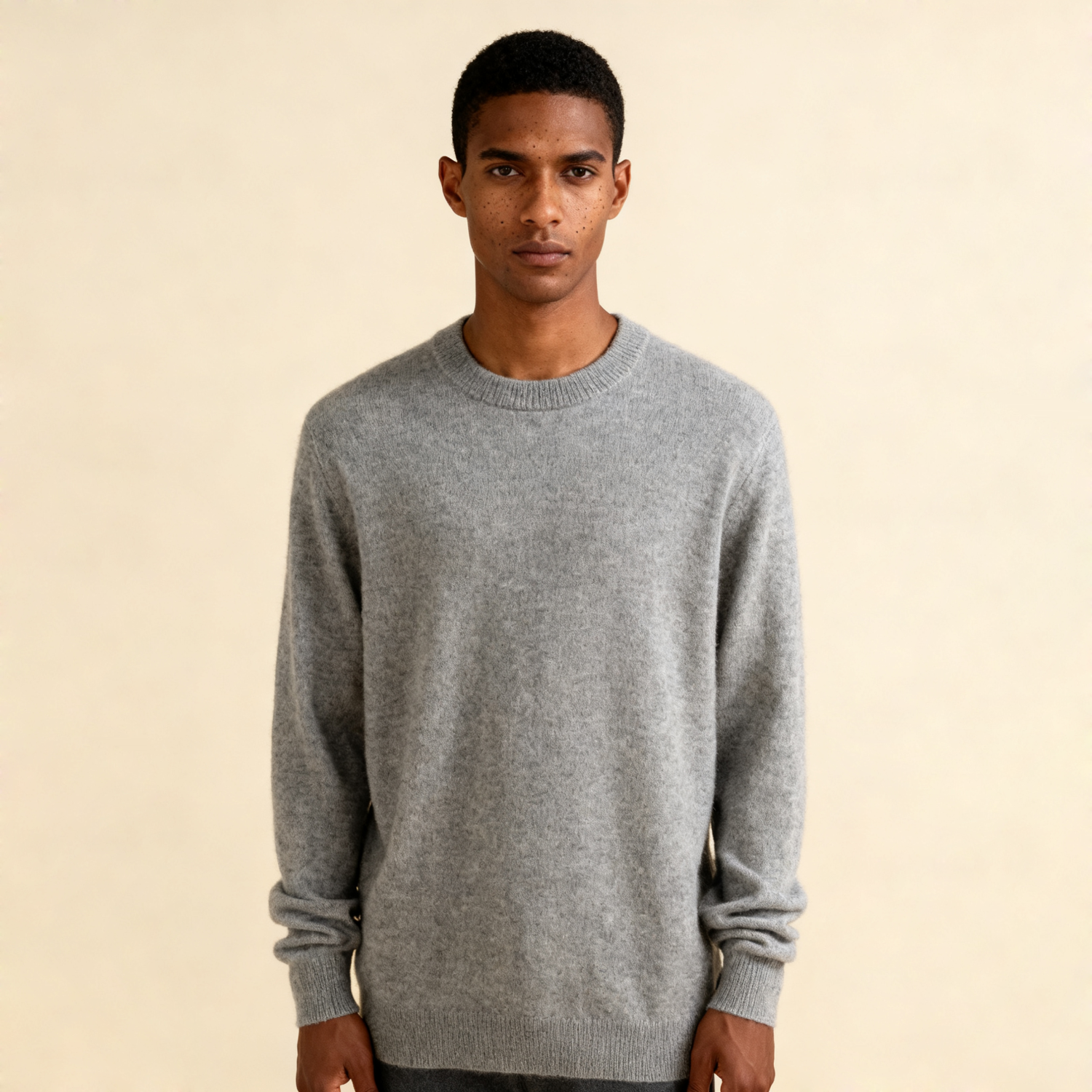 Pull Homme 100 Cachemire avec Col Bordé