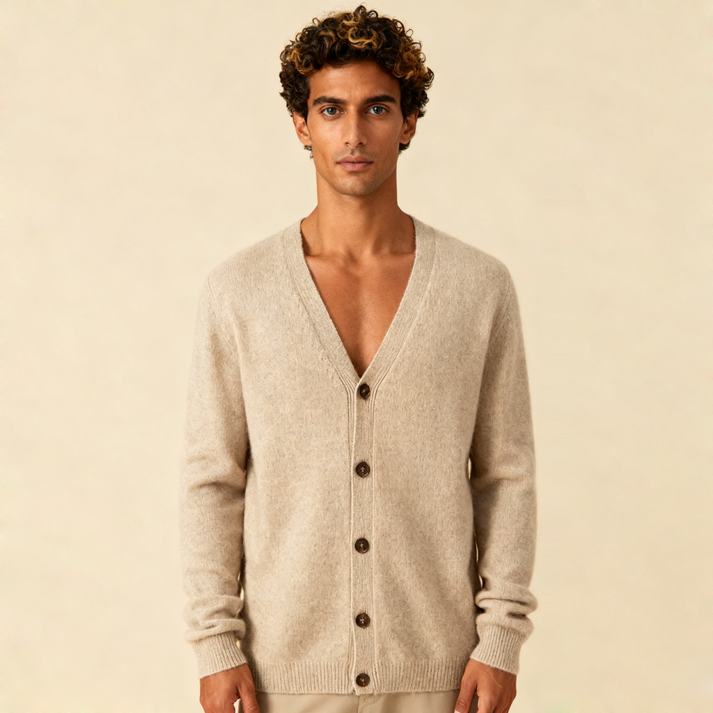 Pull Cardigan Homme V Cachemire