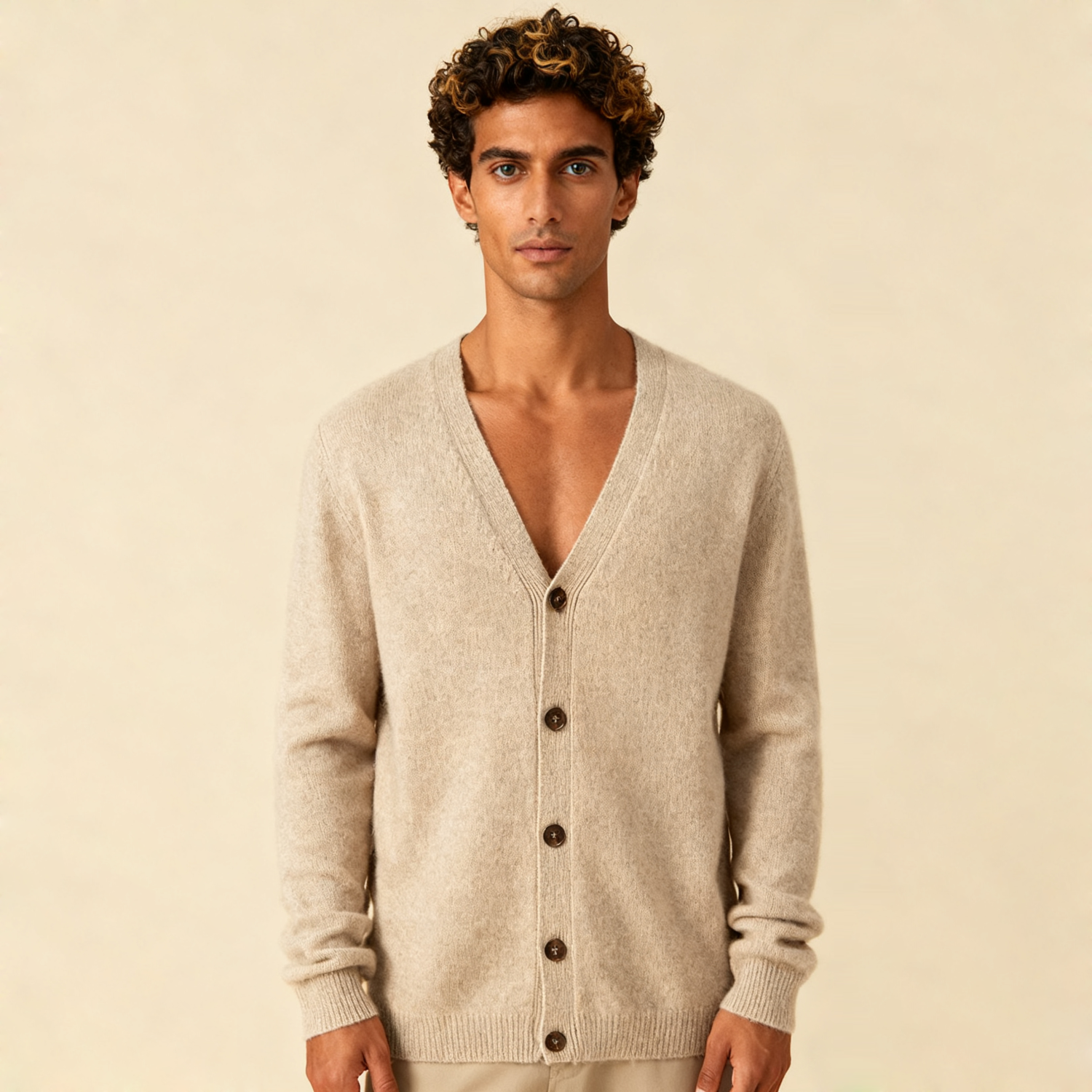 Pull Cardigan Homme V Cachemire