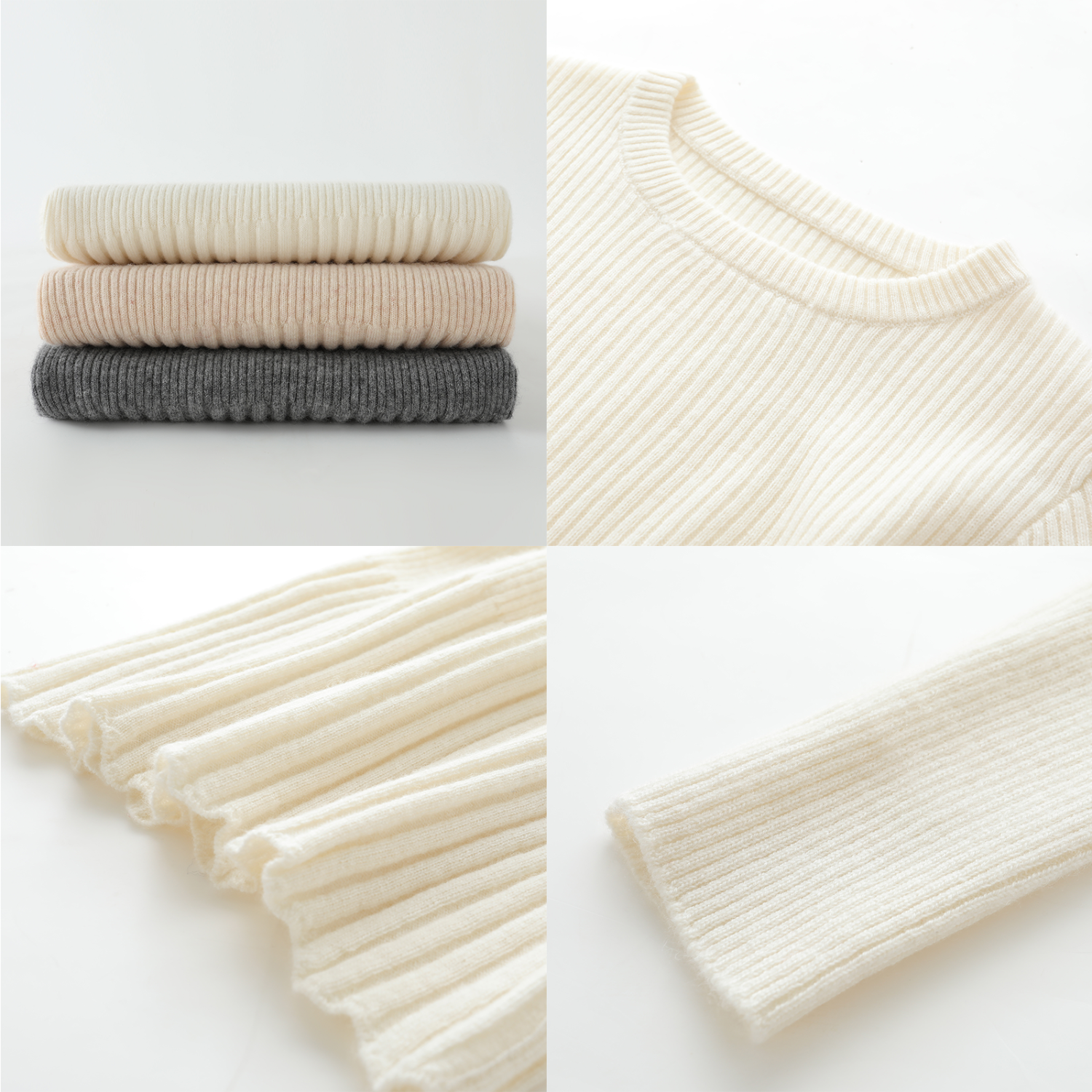 Pull en Cachemire à Ourlet Dentelle