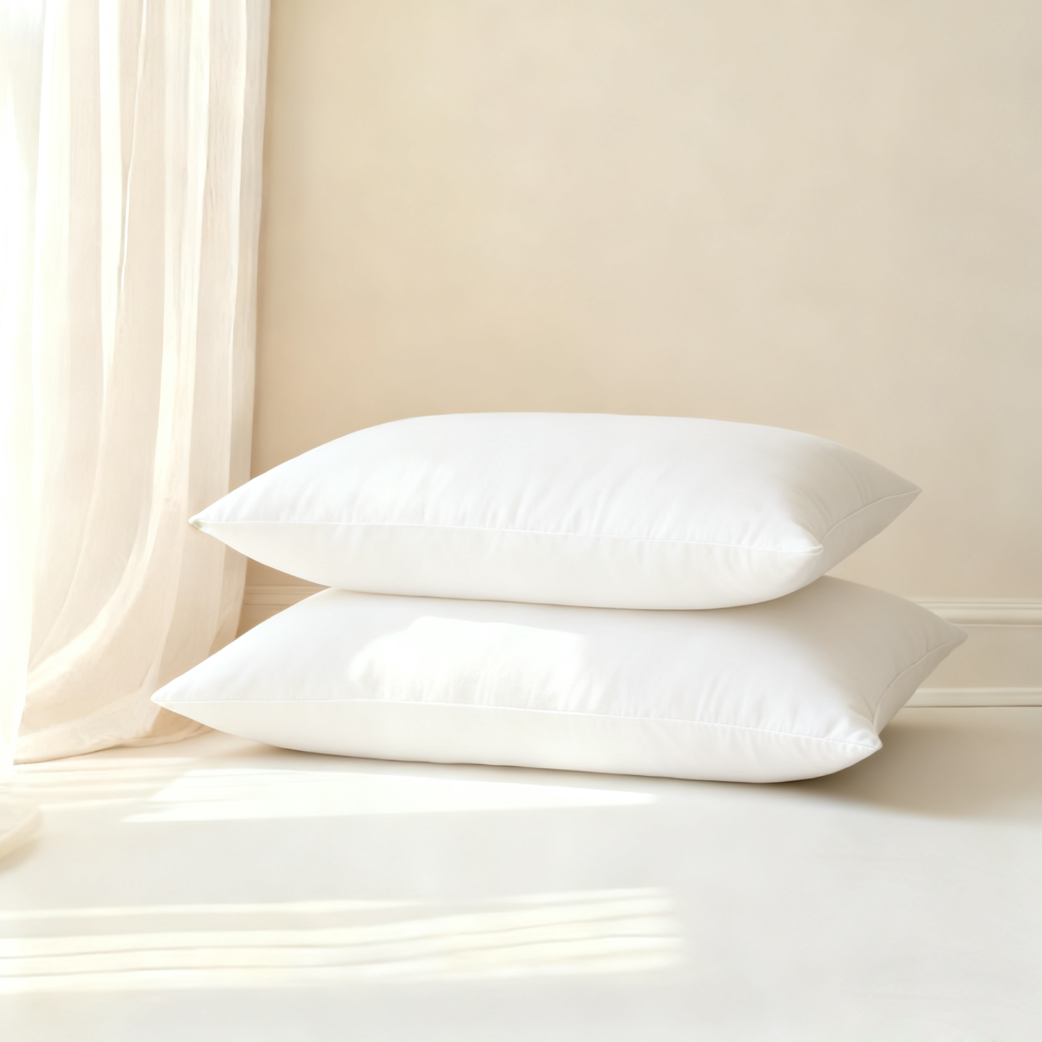 Oreiller en coton avec garnissage Soie