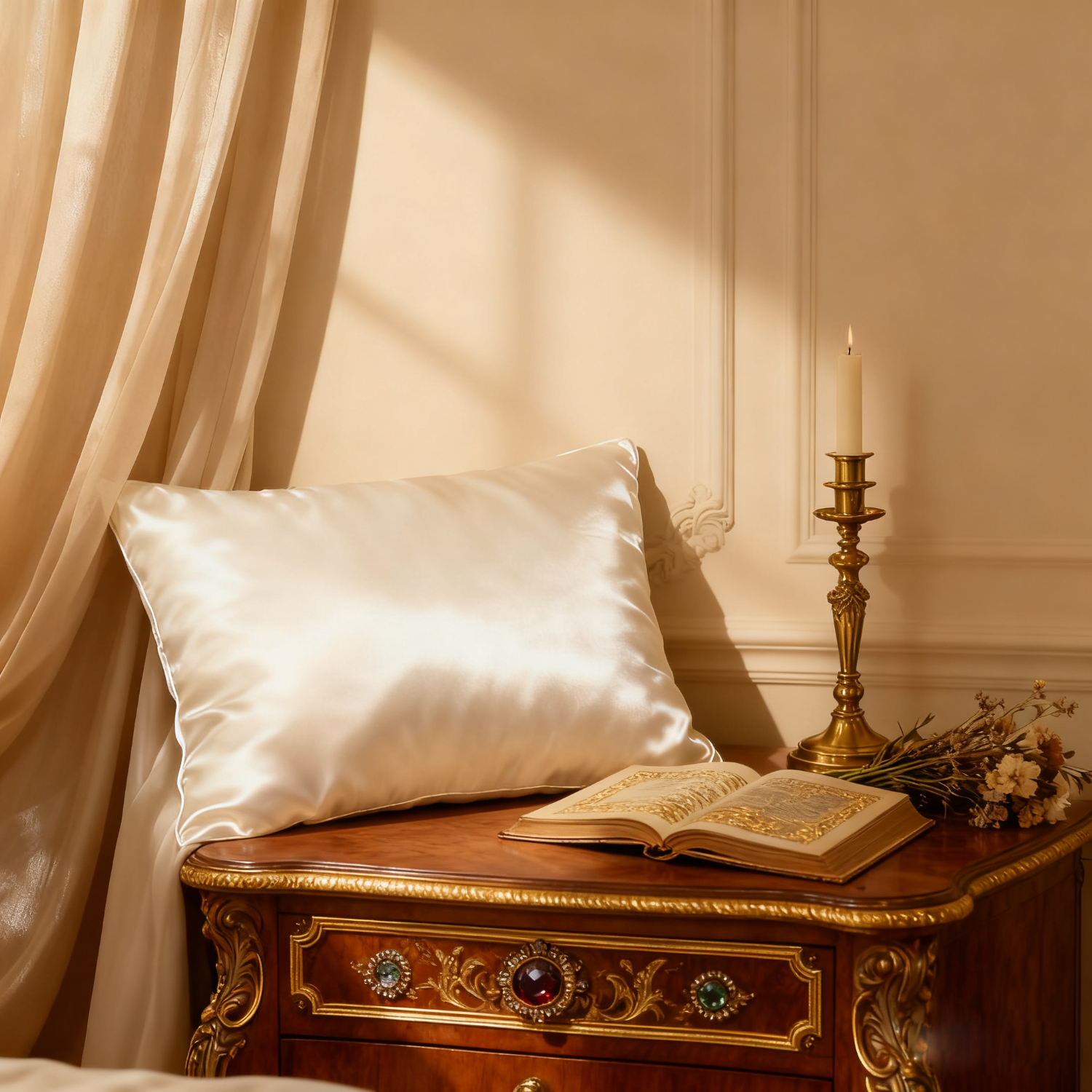 19 MOMME Oreiller en soie avce garnissage soie