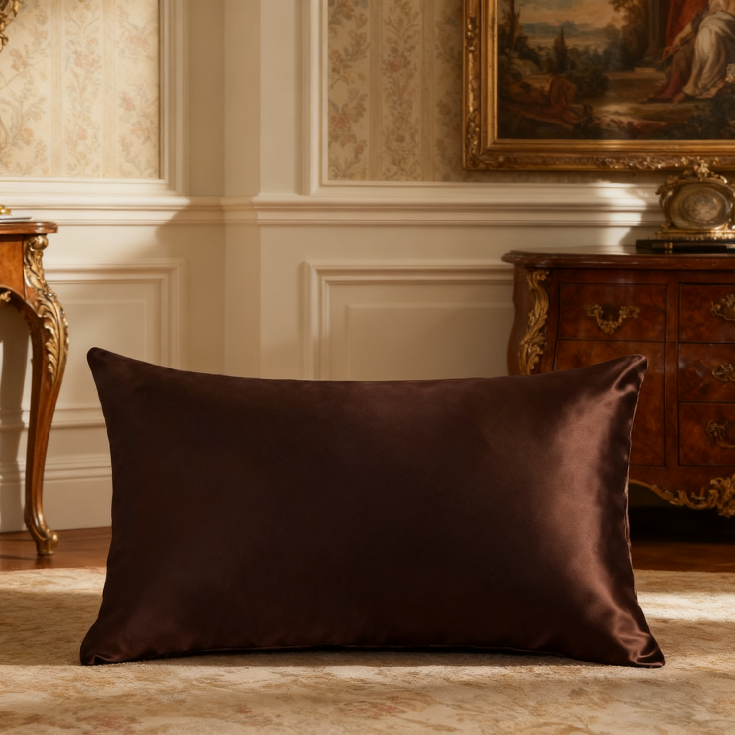 19 Momme Taie d'oreiller en soie couleur uni