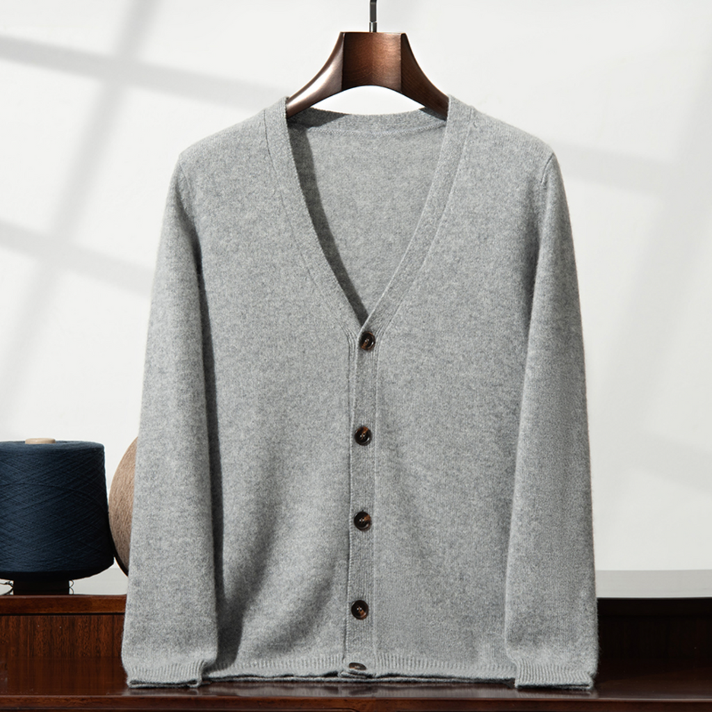 Pull Cardigan Homme V Cachemire