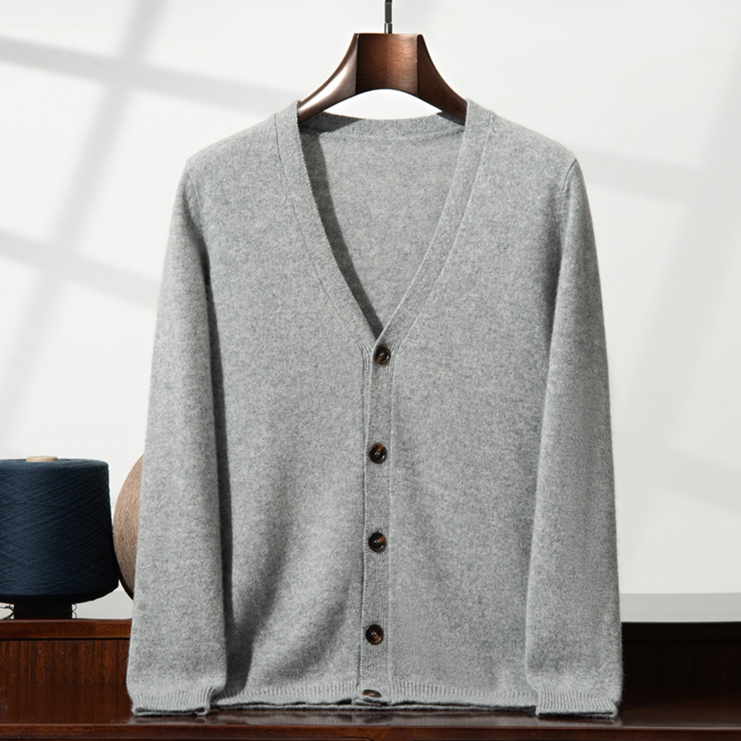 Pull Cardigan Homme V Cachemire