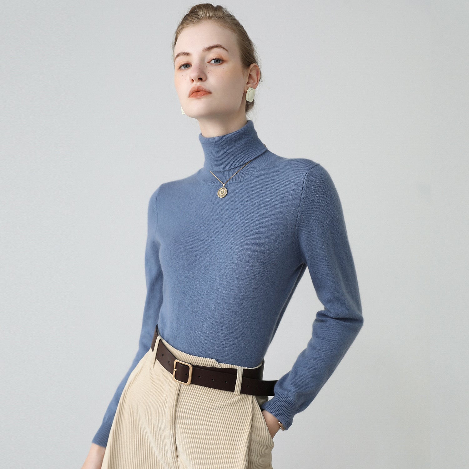 Pull Col Roulé en Cachemire