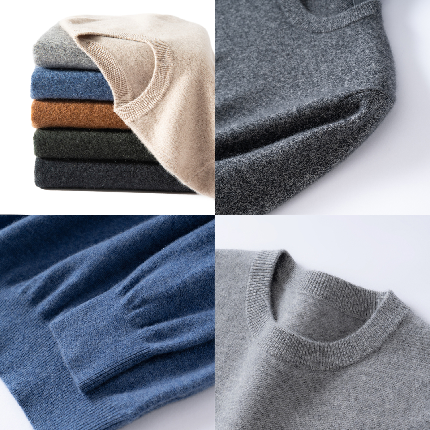 Pull Homme 100 Cachemire avec Col Bordé