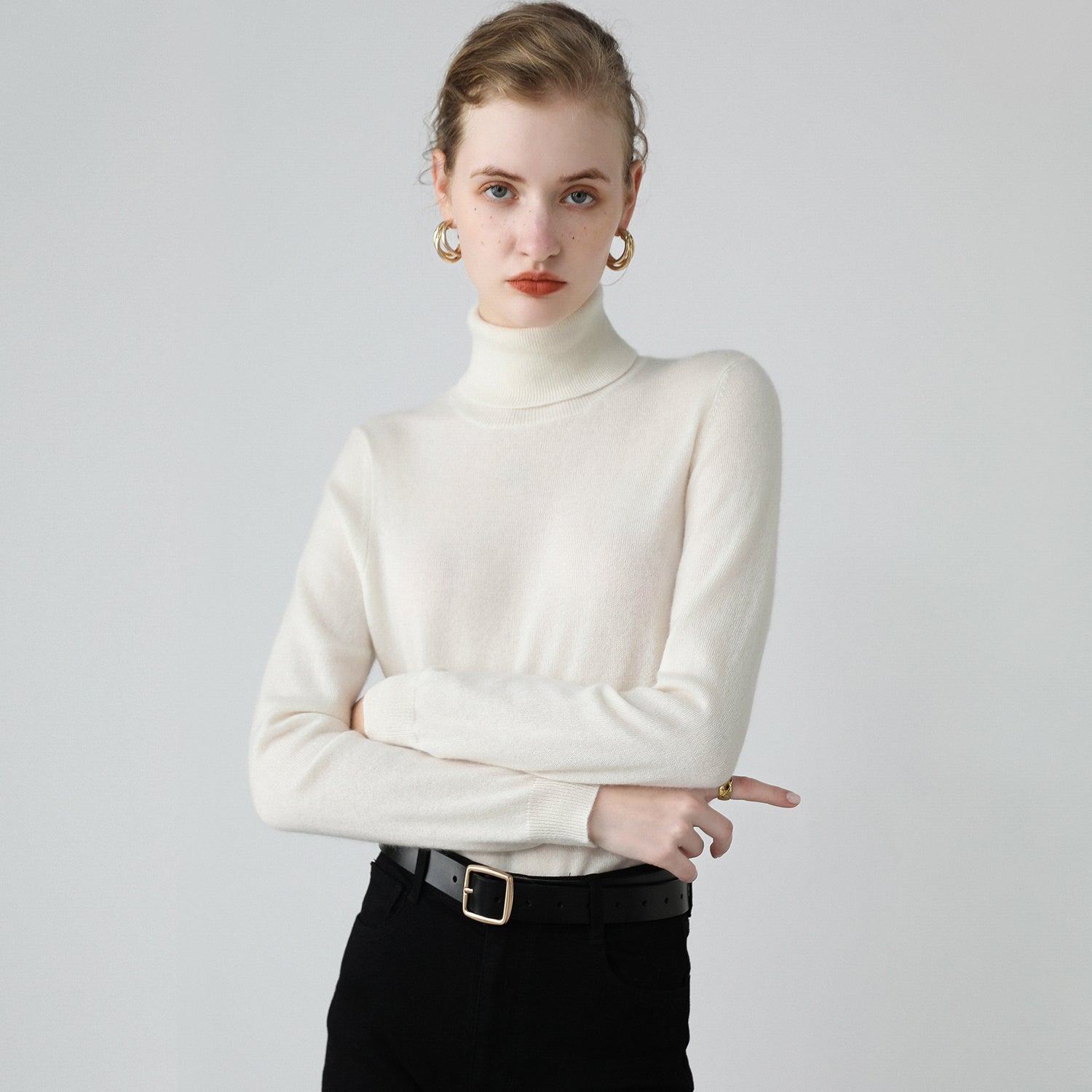 Pull Col Roulé en Cachemire