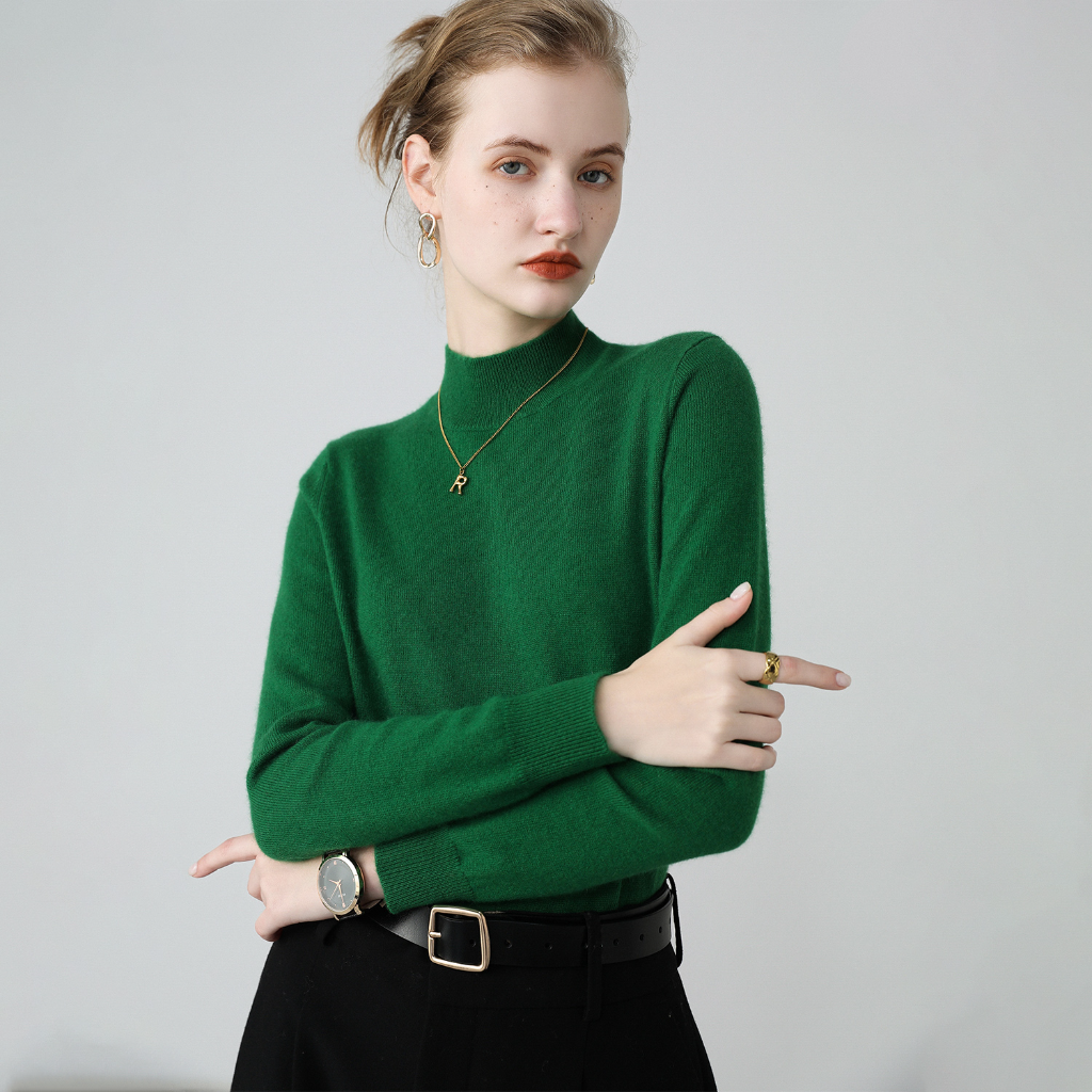 Pull Col Montant en Cachemire