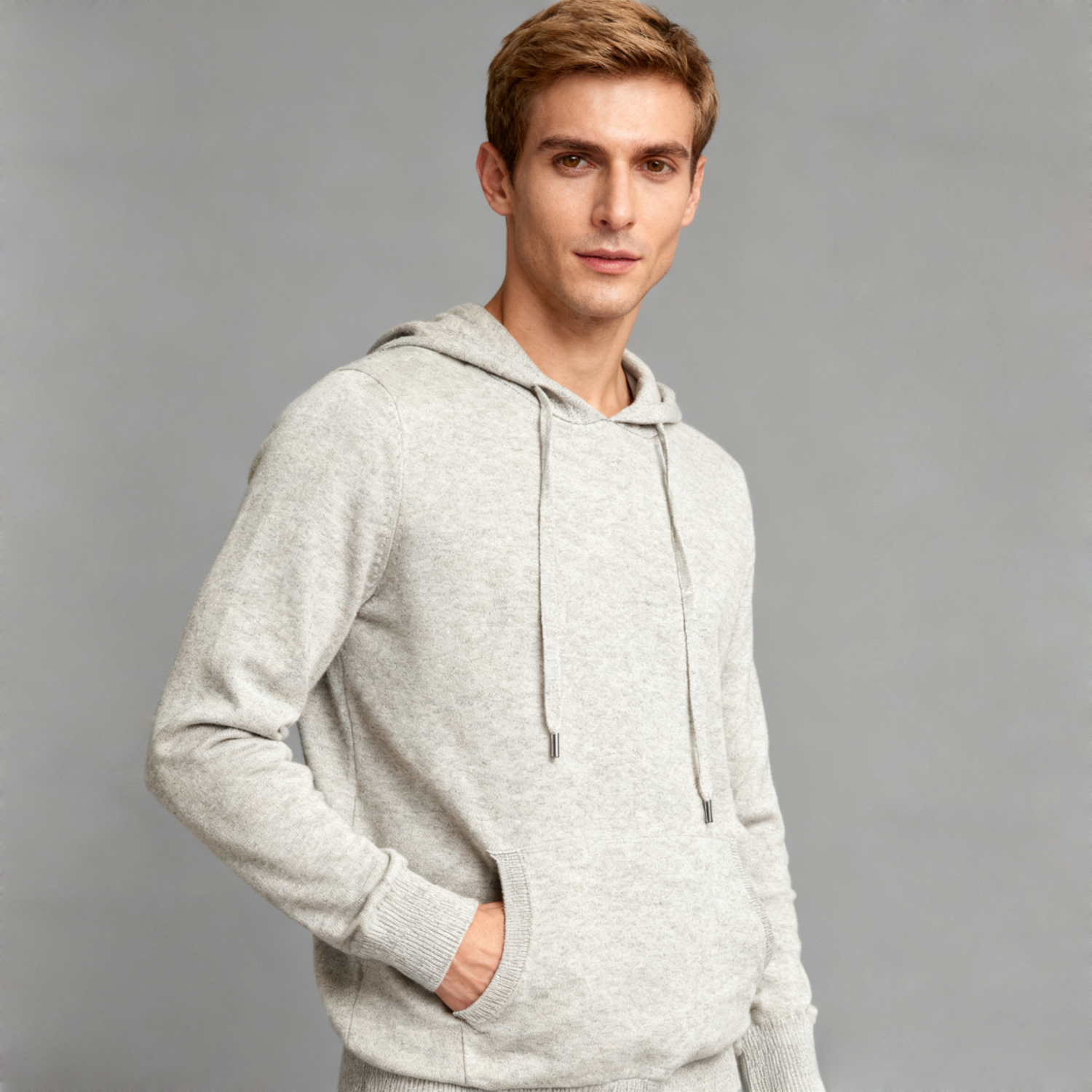 Sweat Homme à Capuche en Cachemire