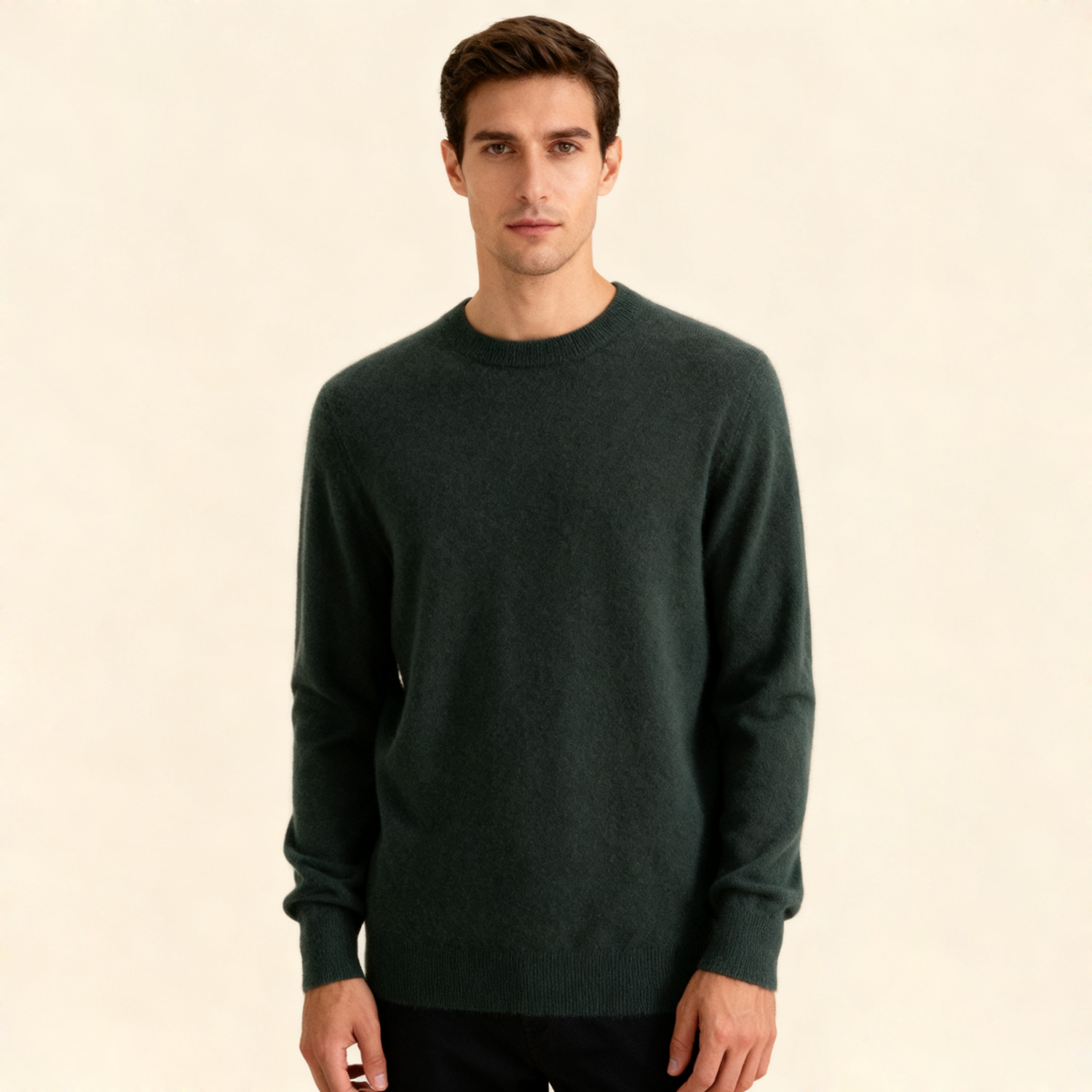 Pull Homme 100 Cachemire avec Col Bordé