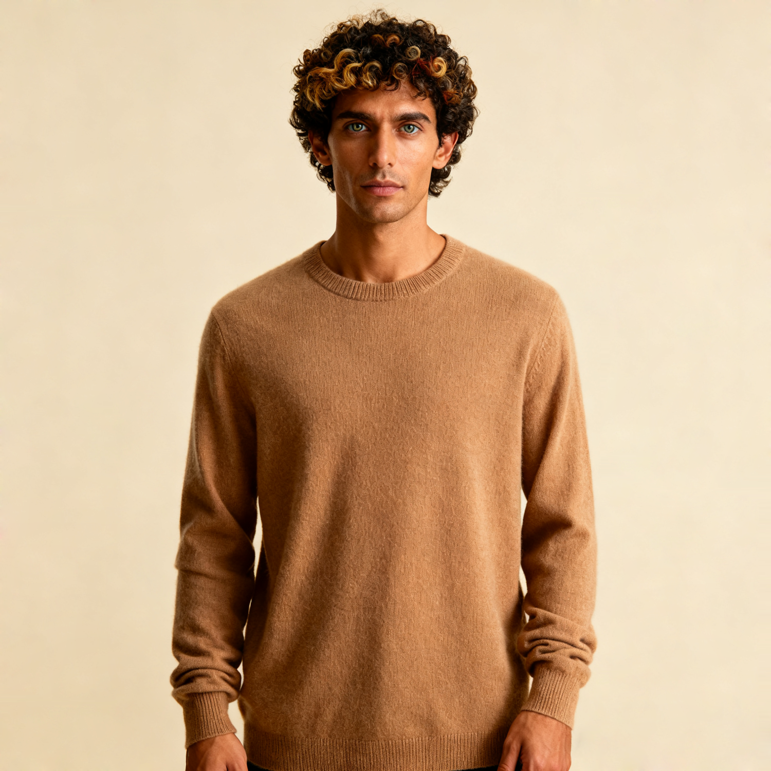 Pull Homme Cachemire Col Rond à un Col