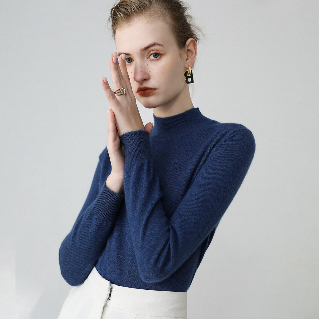 Pull Col Montant en Cachemire