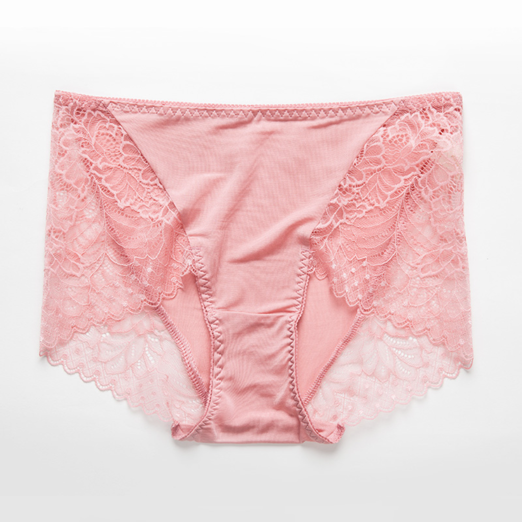 Culotte en Soie à Dentelle Taille Haute Femme