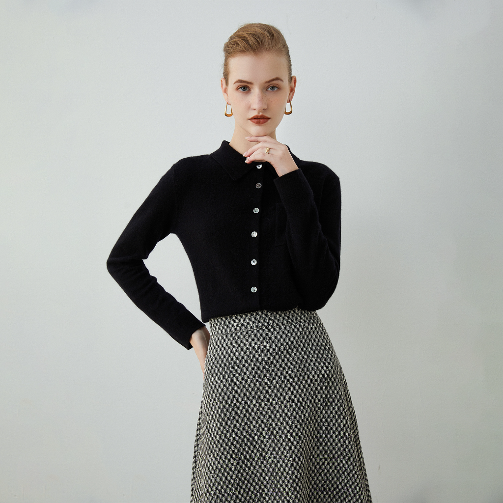 Pull Cachemire Col Polo