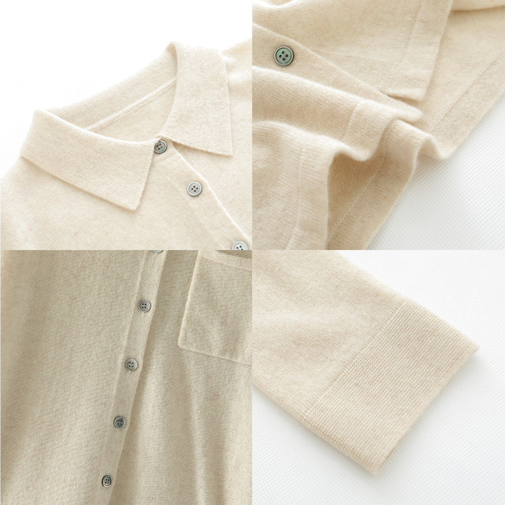 Pull Cachemire Col Polo