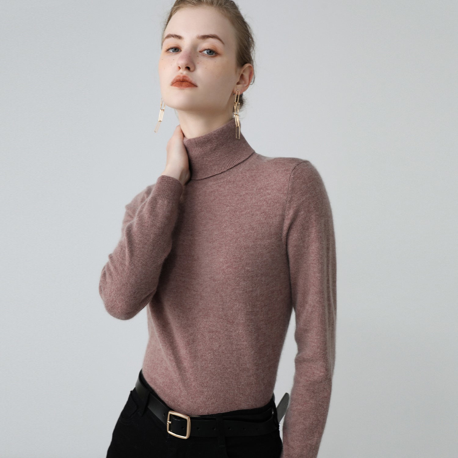 Pull Col Roulé en Cachemire