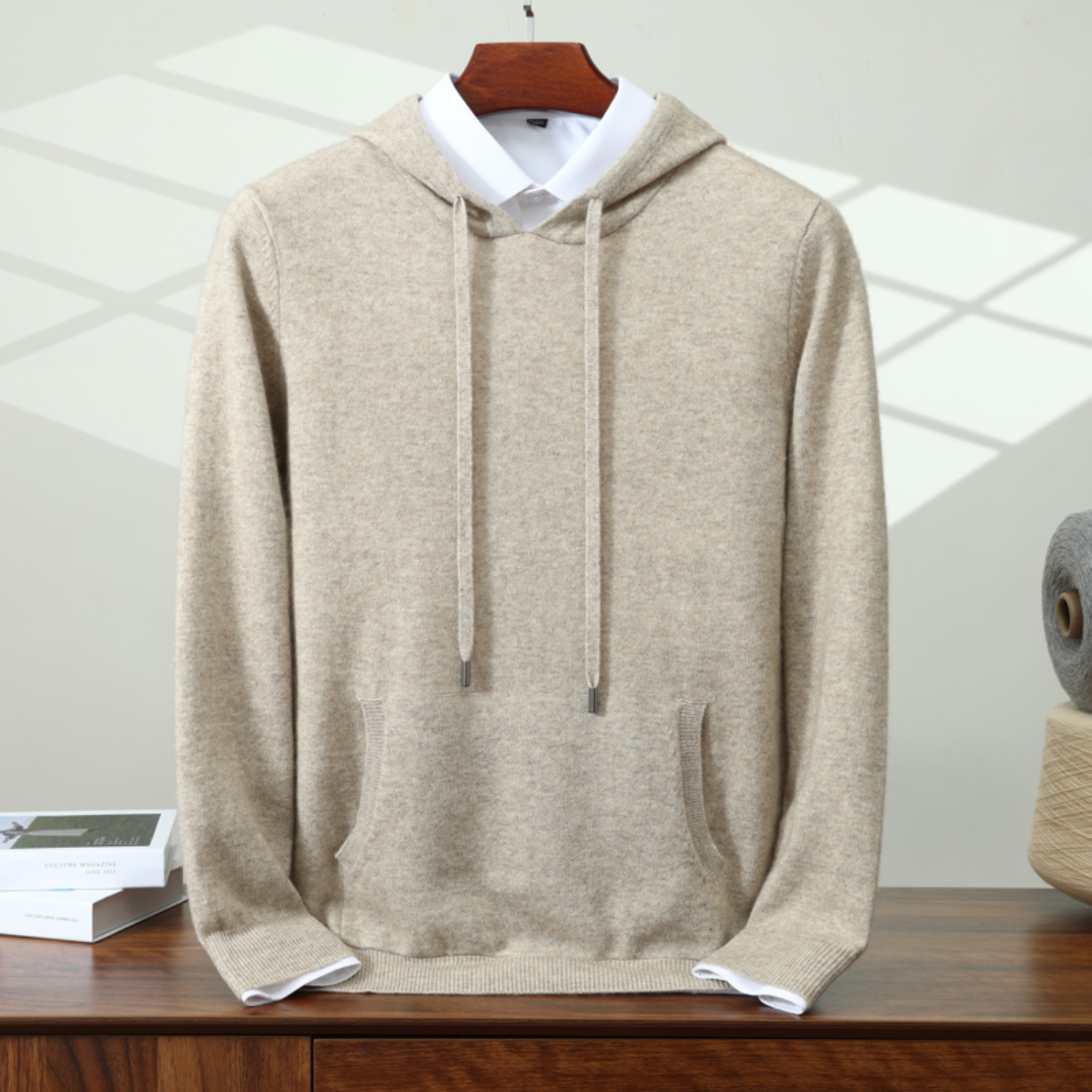 Sweat Homme à Capuche en Cachemire